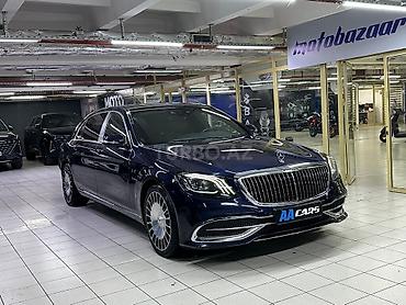 şüşə tavan: Mercedes-Maybach S 450 (2018) – toy maşını xidməti - Rəng: tünd mavi — 2