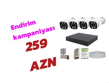 pleysteyşin 4: Endirimə Start verdik! Dəstə daxildir : 2 cöl kamera 2mp 2 daxili