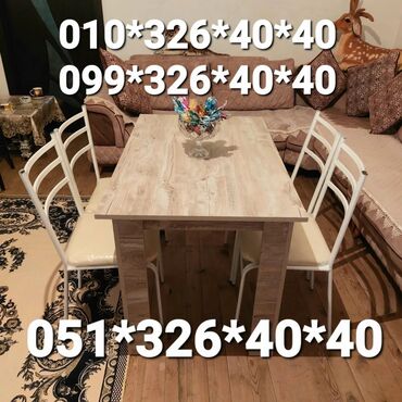 Masa və oturacaq dəstləri: Qonaq otağı üçün, Yeni, Dördbucaq masa, 4 stul -da lalafo.az — 2 Masa və oturacaq dəstləri: Qonaq otağı üçün, Yeni, Dördbucaq masa, 4 stul — 2