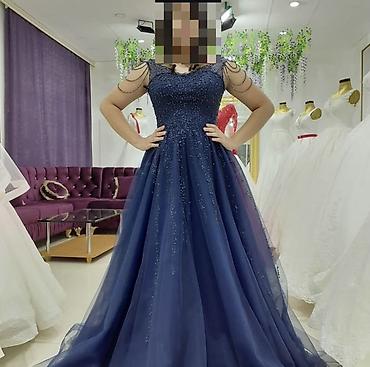 Женская одежда: Tünd göy rəngli gecə/libas – bal zalı kəsimli - Model: ofşolder — 2