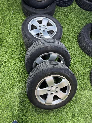 r16 mersedes: 4 ədəd orijinal Mercedes 5 barmaq yüngül lehimli disklər və üzərində — 2