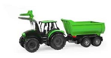 avion igracka za decu: LENA Deutz-Fahr 9340 TTV traktor sa prednjim utovarivačem i prikolicom — 6