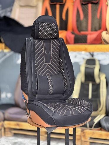 Чехлы и накидки на сиденья: Чехлы Тканевые, С подушкой, цвет - Черный, Новый, Бесплатная доставка, Платная доставка, Самовывоз — 6