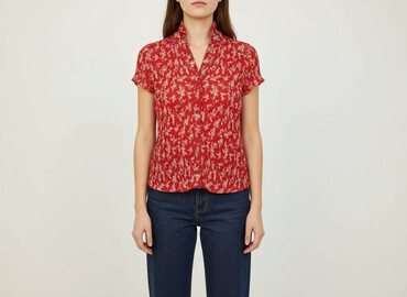 bluzki dopasowane eleganckie: Classic, Women's blouse, size S