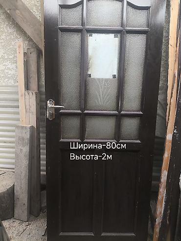 Балконные двери: Межкомнатные двери из чистого дерева, темно-коричневая окраска — 3