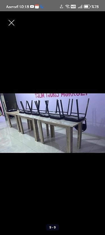 Masa və oturacaq dəstləri: Yeni, Açılmayan, Dördbucaq masa — 10