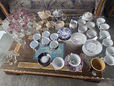 farfor figurlar: Çay dəsti, rəng - Ağ, Farfor — 4