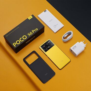 Poco: Poco X6 Pro 5G, Новый, 256 ГБ, цвет - Желтый, 2 SIM