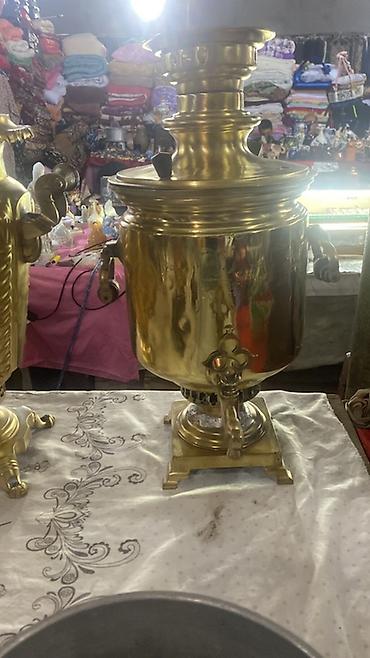 Mətbəx texnikası: Misi samovar - Material: cilalanmış mis korpus, bürünc rəngli parlaq — 1