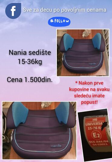 Car Seats & Baby Carriers: Nania sedište 15-36kg Cena 1.500din. Pogledajte i moje ostale oglase