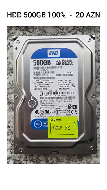 диски на рено: Personal kompüter üçün HDD - sərt disk - hard disk 500GB 100% HDD -