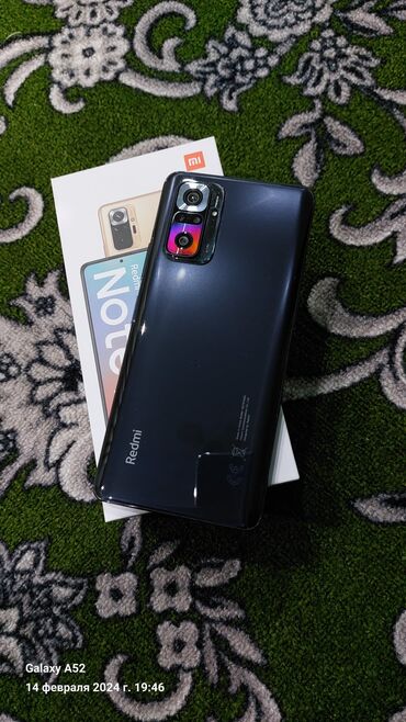 телефон на обмен: Xiaomi, Redmi Note 10 Pro, Колдонулган, 128 ГБ, түсү - Кара, 2 SIM