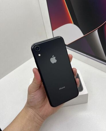 iphone xr 128: IPhone Xr, Колдонулган, 64 ГБ, Кара, Коргоочу айнек, 78 %