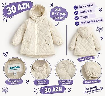 uşaq pampers: Uşaq üçün kapüşonlu qız jaketləri – 6-7 yaş Model 1 – Bənövşəyi — 3