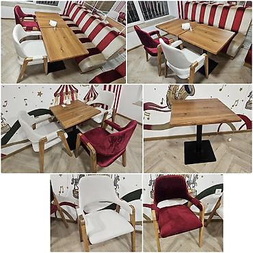 Restoran, kafe üçün masa-divan dəsti satılır. Masa 95 Azn (15 ədəddir)