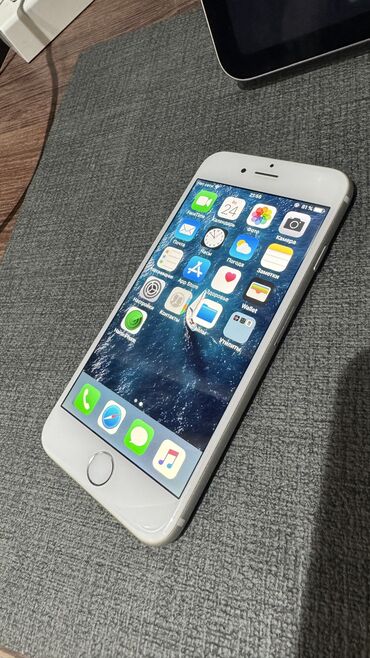 телефоны айфон: IPhone 6, Б/у, 16 ГБ, Серебристый, Кабель, 92 %