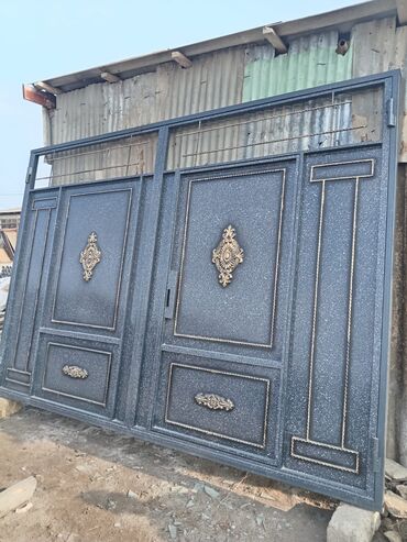 Həyət darvazaları: Dəmir Həyət darvazası, Yana açılan, Mexaniki, rəng - Mavi — 9