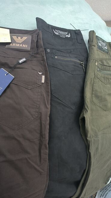 armani: Повседневные брюки, Прямые, Средняя талия, M (EU 38)