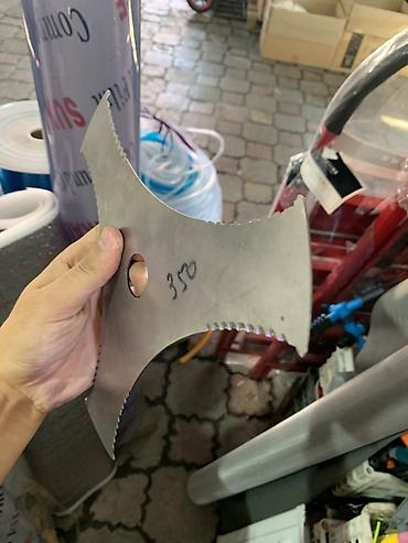 Үй жана бакча үчүн бардык: Трехлучевой нож-лопасть для кустореза/триммера. - Материал: сталь — 2