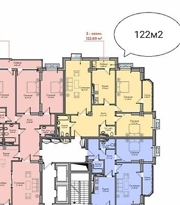 3 комнаты, 122 м², Южная Магистраль Элитка, 14 этаж, ПСО (под самоотделку)