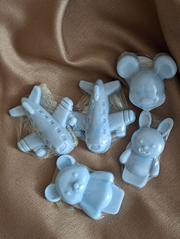 Hədiyyələr: Uşaq mövzulu fiqurlu sabunlar - Rəng: açıq mavi - Formalar: təyyarə — 3