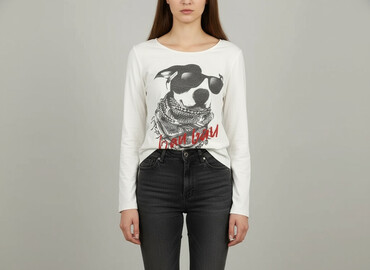 t shirty z piórami: Fiorucci, Жіноча блуза, розмір S