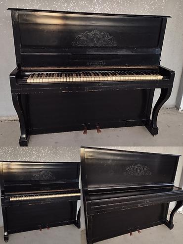Upright piano – “Красный Октябрь” markalı, klassik dizaynlı, qara