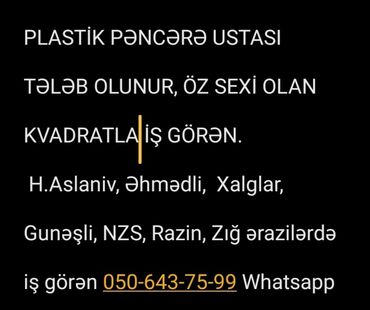 Маляры: Usta teleb olunur oz sexi olan
