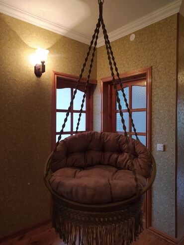 Kreslolar: Asma yelləncək kreslo - Forma: dairəvi səbət tipli - Rəng — 3