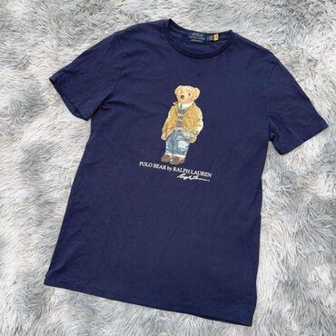 купить костюм мужской: Мужская футболка, L (EU 40), Polo Ralph Lauren, Новый, цвет - Синий, Самовывоз