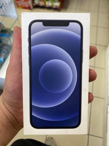 Apple iPhone: IPhone 12, Б/у, 128 ГБ, Jet Black, Зарядное устройство, Чехол, Кабель, 78 %