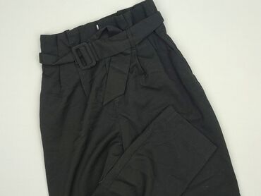 stradivarius woskowane spodnie z wysokim stanem: H&M, Spodnie materiałowe damskie, rozmiar S