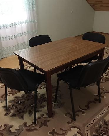 Mətbəx üçün, Yeni, Açılan, Dördbucaq masa, 4 stul