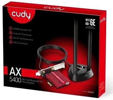 Modemi, ruteri i mrežni uređaji: Cudy AX5400 Wi‑Fi 6E + Bluetooth 5.2 PCIe adapter za desktop računare — 5
