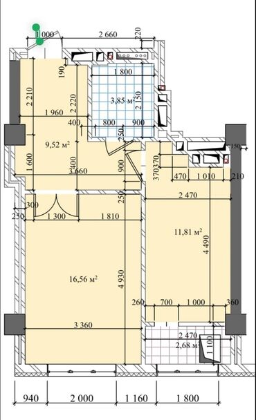 Продажа квартир: 1 комната, 44 м², Элитка, 8 этаж, ПСО (под самоотделку)