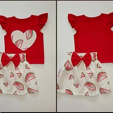 Kompleti: 👗 Cena kompleta (majica + suknja): 2.400 din💥 📏 Veličine: 1, 2, 4, 6 — 6