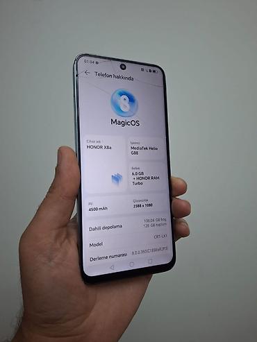 philips xenium 9@9v: Honor X8a, 128 GB, rəng - Gümüşü, Barmaq izi — 3