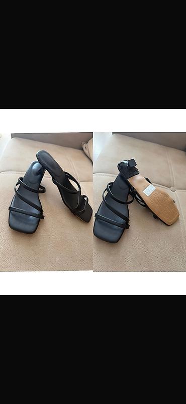 qadin bot: Qadın sandaleti - Rəng: qara - Ölçü: 37 - Dizayn: kvadrat burunlu — 1