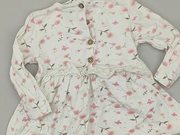 letnia zielona sukienka w kwiaty: Dress, Topomini, 9-12 months, condition - Good