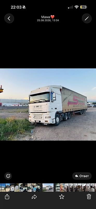 притсеп тигач: Тягач, DAF, Тентованный — 3