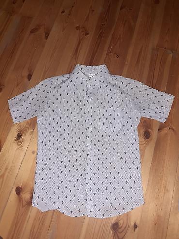 Uşaq köynəyi – qısqol, düyməli - Ölçü: 10 - Material: 100% pambıq