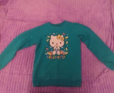 yasil don: Uşaq sviteri – Hello Kitty printli - Rəng: zümrüd/çəhrayı-yaşıl ton -