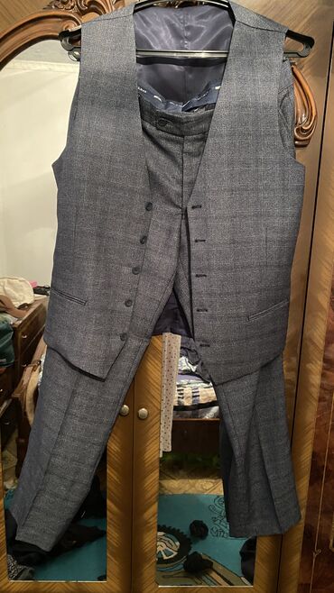 свитер мужские: Костюм 5XL (EU 50), цвет - Серый