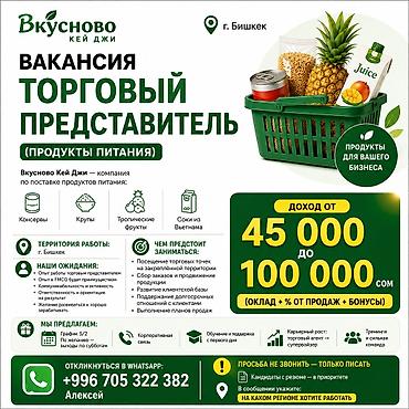 Промоутеры: Требуется Торговый агент, График: Пятидневка, Без опыта, Обучение, Полный рабочий день — 1