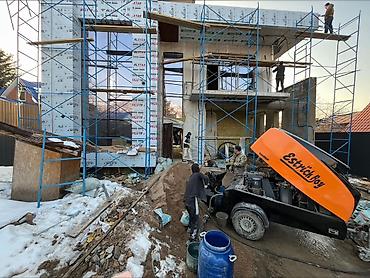 Полусухая стяжка полов под ключ. Механизированная подача раствора at lalafo.kg Полусухая стяжка полов под ключ. Механизированная подача раствора