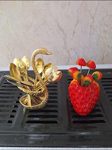 3d pen: Mətbəx üçün dekorativ qaşıq və dişlək dəsti - Qaşıq dəsti: Qızılı — 2
