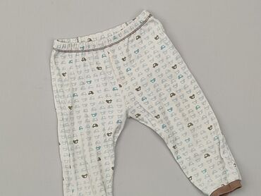 białe bawełniane legginsy: Sweatpants, 3-6 months, condition - Fair