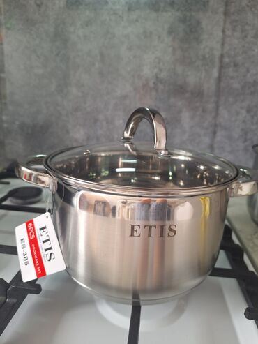 Кастрюли: Набор 3 шт. Нержавеющая сталь 18/10 Дно очень толстое. Крышка из at lalafo.kg — 3 Кастрюли: Набор 3 шт. Нержавеющая сталь 18/10 Дно очень толстое. Крышка из — 3