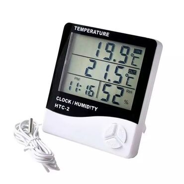 termometir: Termometr istilik və nəmişlik ölçən otaq termometri Model; HTC2