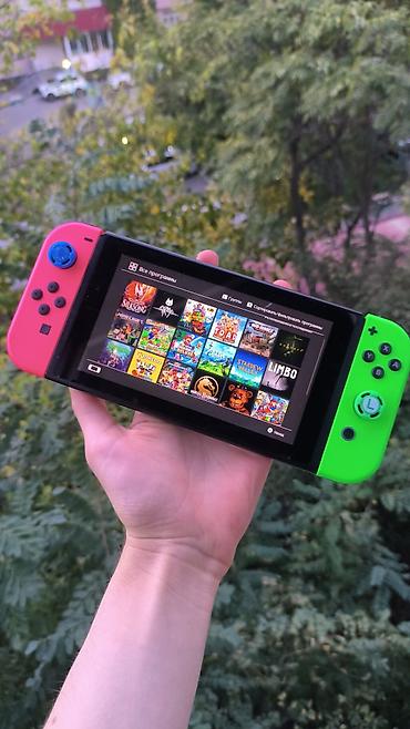 Продаю прошитый Nintendo switch встроенная память 32+128гб флешка